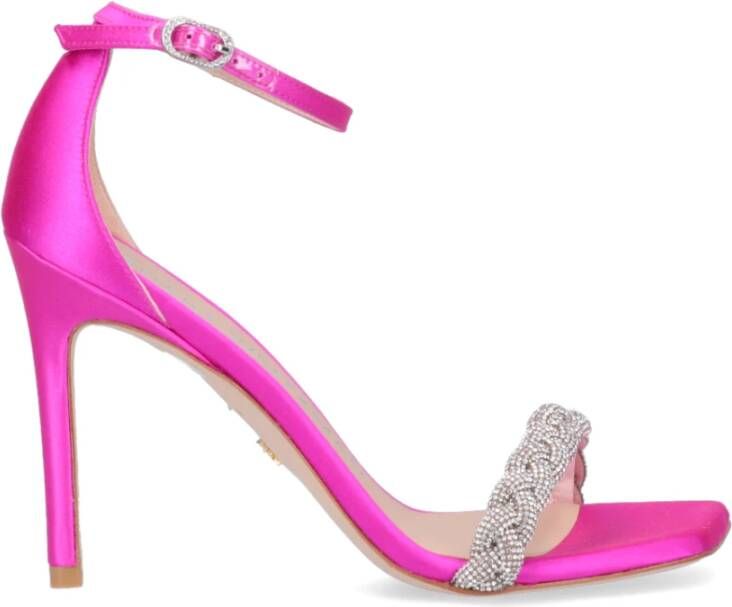 Stuart Weitzman Kristalversierde hoge hak sandaal Pink Dames