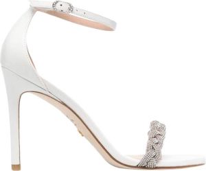 Stuart Weitzman Sandalen Nudistcurve 100 Highshine Sandal in wit