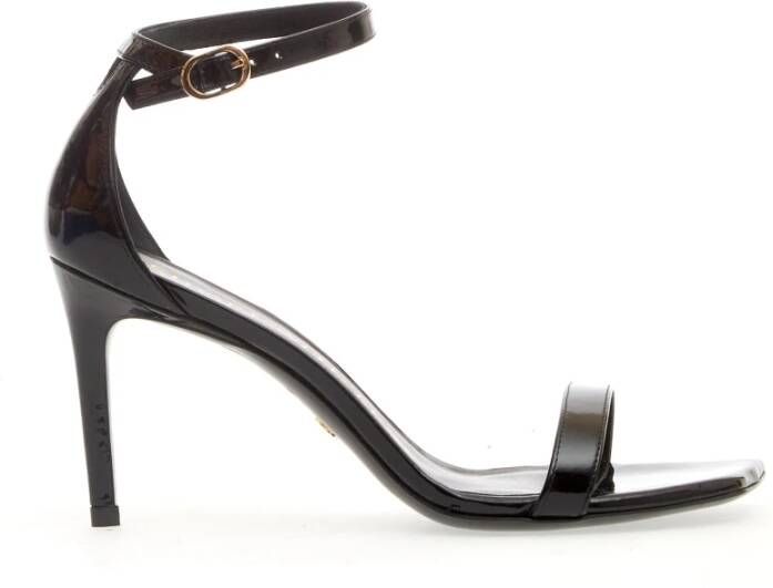 Stuart Weitz Hoge Hak Leren Sandalen