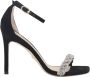 Stuart Weitzman Verhoog je stijl met zwarte suède sandalen Black Dames - Thumbnail 1