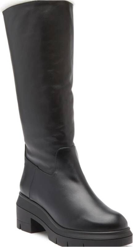 Stuart Weitzman Luxe Shearling Kniehoge Laarzen Black Dames