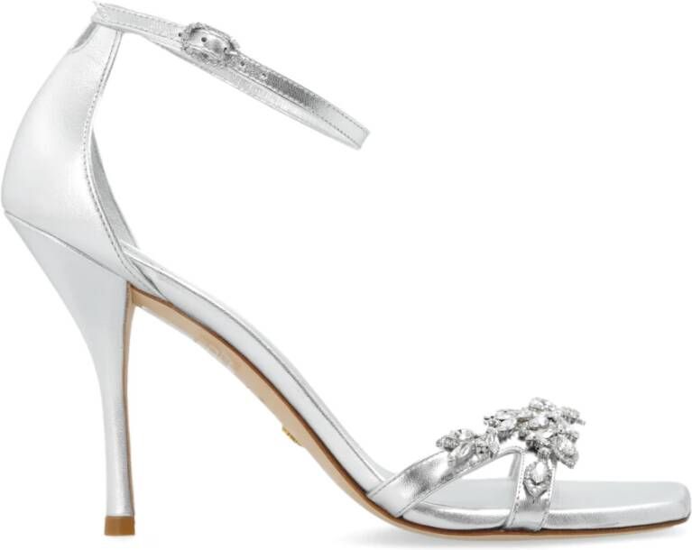 Stuart Weitzman Kristalversierde Nudist VOW Sandaal Gray Dames