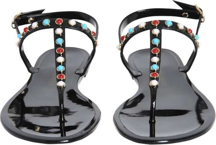 Stuart Weitzman Jelly T -strap charme sandalen Zwart Dames