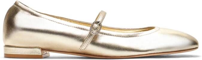 Stuart Weitzman Kristal Gesp Ballet Flats Yellow Dames