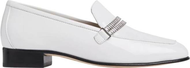 Stuart Weitzman Kristal Glamour Loafers White Dames