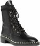 Stuart Weitzman Vrouwelijke Combatlaarzen met Parel Details Black Dames - Thumbnail 1