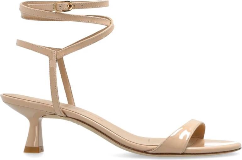 Stuart Weitz Lakleren sandalen met hoge hakken Nudist