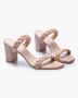 Stuart Weitzman Leren Muiltjes met Geweven Banden Beige Dames - Thumbnail 1