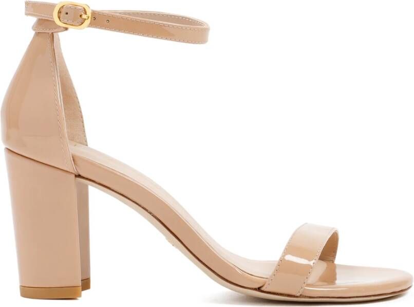 Stuart Weitzman Leren Nearlynude Sandalen Beige Dames