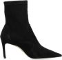 Stuart Weitzman Leren Stretch Laarzen Puntige Neus Hak Black Dames - Thumbnail 1