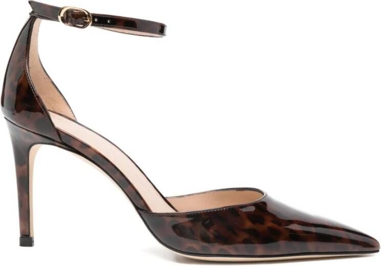 Stuart Weitz Luipaardprint Enkelband Pumps