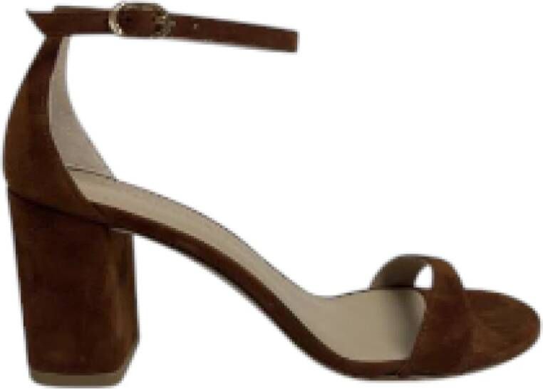Stuart Weitz Luxe Saddle Hak Sandalen