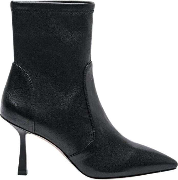 Stuart Weitzman Max 85 Leren Enkellaarzen Black Dames