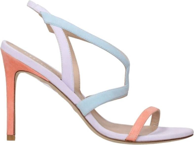 Stuart Weitz Multicolor Leren Sandaal Hoge Hak