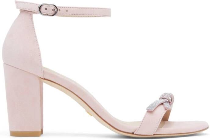 Stuart Weitzman SW BOW Sandaal met Swarovski-kristallen Beige Dames