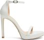 Stuart Weitzman Nudist Disco Hoge Hak Sandalen White Dames - Thumbnail 1