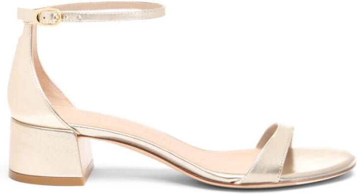 Stuart Weitz Nudistcurve 35 Block-Heel Suede Sandal