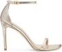 Stuart Weitzman Nudistcurve Liquid Metallic High Heel Sandals - Thumbnail 1