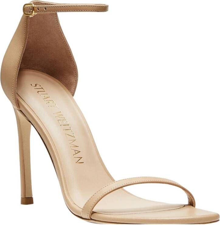 Stuart Weitzman Nudistsong Mesh BOW Sandaal Beige Dames