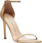 Stuart Weitzman Nudistsong Mesh BOW Sandaal Beige Dames - Thumbnail 5