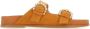 Stuart Weitzman Oranje Suède Piper Platte Sandalen Orange Dames - Thumbnail 1
