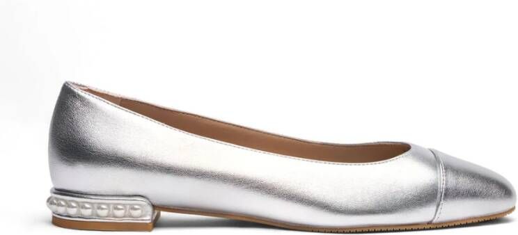 Stuart Weitzman Parel Versierde Ballet Flat Gray Dames