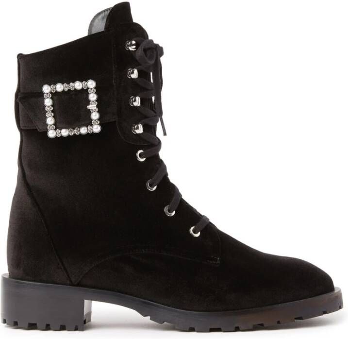 Stuart Weitzman Pearl Buckle Boots Zwart Dames