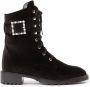 Stuart Weitzman Parel Gesp Mid-Calf Laarzen Black Dames - Thumbnail 1