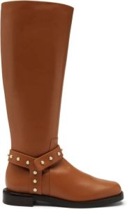 Stuart Weitzman Pearl Moto Boots Bruin Dames