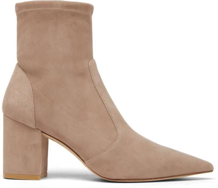 Stuart Weitzman Perfecte pasvorm stretch bootie Beige Dames