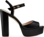 Stuart Weitz Platform Sandal met Hoekige Gesp - Thumbnail 1