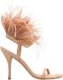 Stuart Weitzman Plume 100 Sandaal met Veren Details Pink Dames - Thumbnail 1