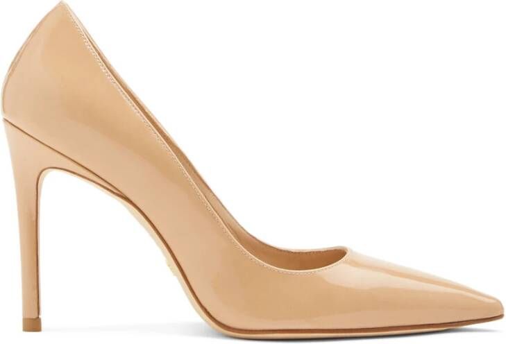 Stuart Weitzman Extravagante Puntige Pomp Beige Dames