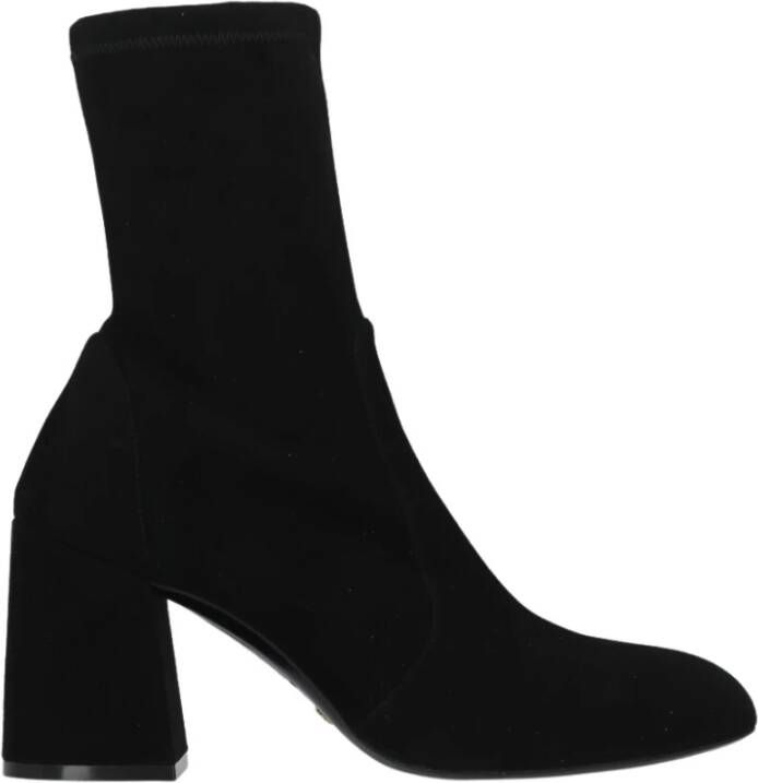 Stuart Weitzman Boots & laarzen Flareblock 85 Stretch Bootie in zwart