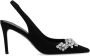 Stuart Weitzman Pumps & high heels Stuart Crystal Fleur 85 Slingback in zwart - Thumbnail 1