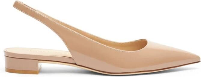 Stuart Weitzman Puntige Neus Slingback Hak Beige Dames