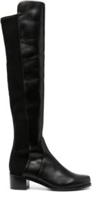 Stuart Weitzman Reserve Zwarte Leren Laarzen Zwart Dames