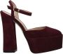 Stuart Weitz Rode leren platformsandalen - Thumbnail 1