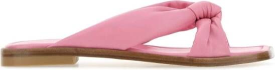 Stuart Weitzman Roze nappa lederen playa slippers Roze Dames