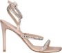 Stuart Weitz Roze Satijnen Strass Sandaal - Thumbnail 1