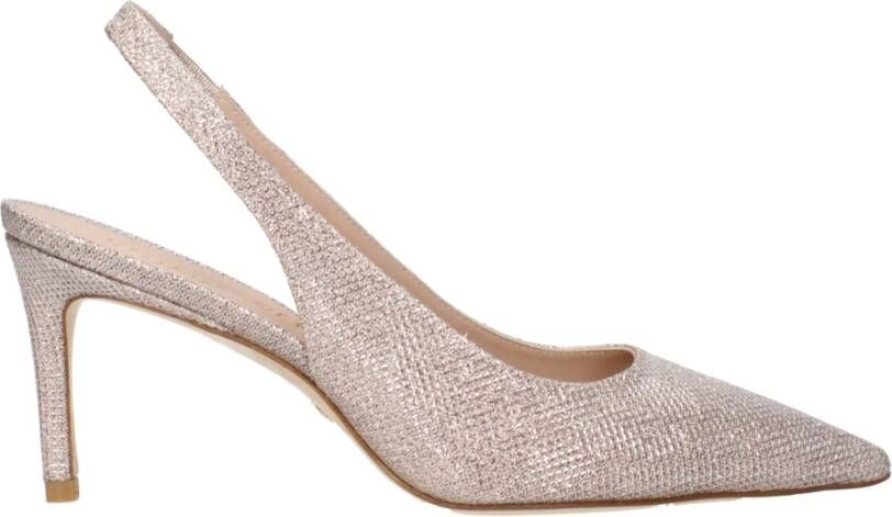 Stuart Weitzman Zilveren Leren Slingback met Stiletto Hak Gray Dames