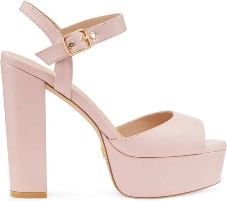 Stuart Weitzman Ryder 95 Platform Sandal Roze Dames