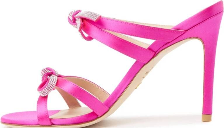 Stuart Weitzman SW BOW 100 Slide Hoge hak sandalen Pink Dames