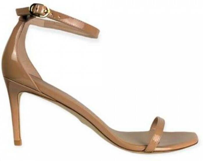Stuart Weitzman Curve Sandal High-Fashion Innovation Beige Dames