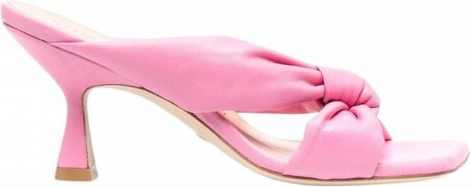 Stuart Weitzman Roze nappa lederen playa slippers Roze Dames