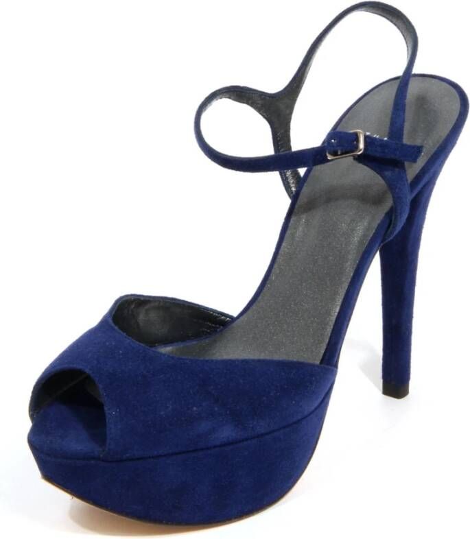 Stuart Weitz Sapphire Suede Sandalen