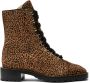 Stuart Weitzman Upgrade je combat boot game met moderne hardware-accenten Brown Dames - Thumbnail 1