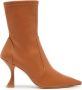 Stuart Weitzman Xcurve 85 Sock Bootie Brown Dames - Thumbnail 1