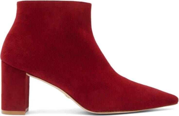 Stuart Weitzman Verhoog je stijl met Stuart 75 Zip Bootie Red Dames