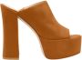 Stuart Weitzman Gedurfde Suède Platform Slide Brown Dames - Thumbnail 1